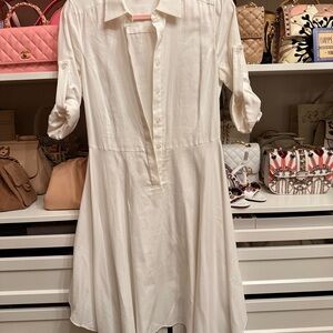 BCBG Maxazria Linen White Shirt Dress - Effortless Everyday Style